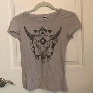 Cow skull express graphic t-shirt